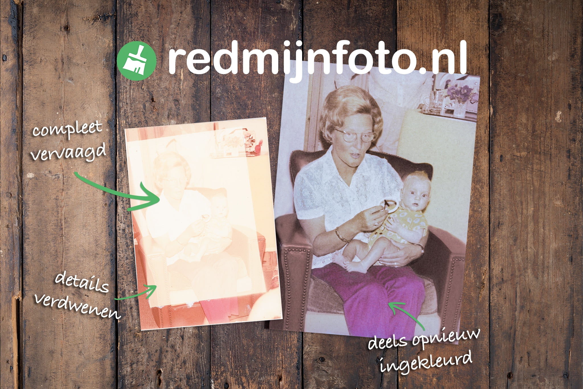 Verbleekte foto laten inscannen en herstellen